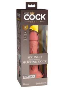 6" Dual Density Silicone Cock